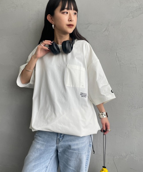 MARMOT（マーモット）の「【WEB先行予約】[Marmot/マーモット] 別注 ドローコード付き ポケットロゴTシャツ（Tシャツ/カットソー・レディース・ブラック/グレー/ダークブラウン/ホワイト・XL/L/M/S）」の8枚目の写真