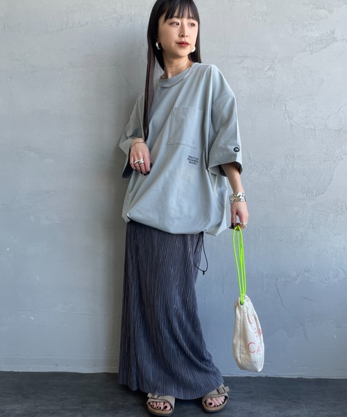 MARMOT（マーモット）の「【WEB先行予約】[Marmot/マーモット] 別注 ドローコード付き ポケットロゴTシャツ（Tシャツ/カットソー・レディース・ブラック/グレー/ダークブラウン/ホワイト・XL/L/M/S）」の6枚目の写真