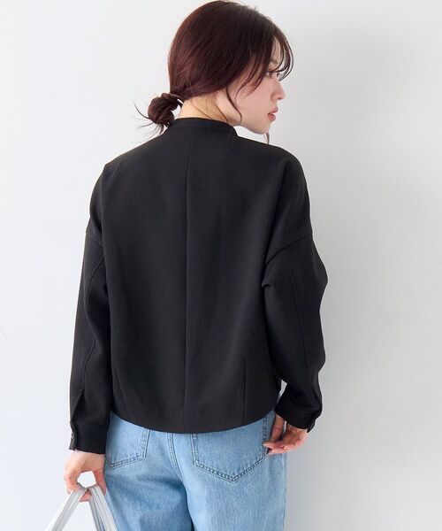 le.coeur blanc(ルクールブラン)の「《WEB限定アイテム》アシメフリルブラウスブルゾン(ブルゾン・レディース・ベージュ/ブラック・38)」の10枚目の写真