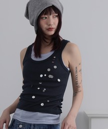 スパンコール」に該当するレディースのタンクトップファッション通販