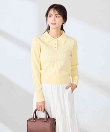 a.v.v | ワイドリブポロニット(ニット/セーター)