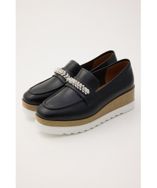 STACCATO（スタッカート）の「ｵｰﾘﾝﾍﾞﾙﾄﾌﾟﾗｯﾄﾌｫｰﾑ（ローファー・レディース・ブラック/シルバー・22.5cm/23.0cm/23.5cm/24.0cm/24.5cm）」の2枚目の写真