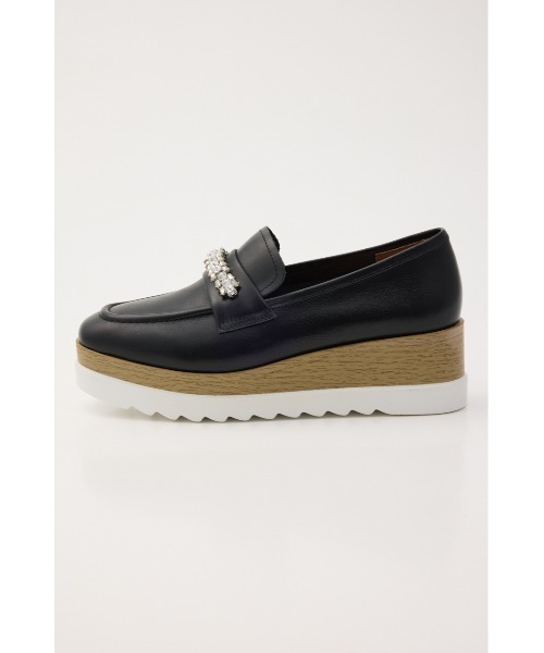 STACCATO（スタッカート）の「ｵｰﾘﾝﾍﾞﾙﾄﾌﾟﾗｯﾄﾌｫｰﾑ（ローファー・レディース・ブラック/シルバー・22.5cm/23.0cm/23.5cm/24.0cm/24.5cm）」の3枚目の写真