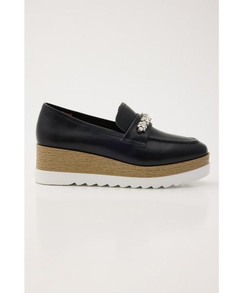 STACCATO（スタッカート）の「ｵｰﾘﾝﾍﾞﾙﾄﾌﾟﾗｯﾄﾌｫｰﾑ（ローファー・レディース・ブラック/シルバー・22.5cm/23.0cm/23.5cm/24.0cm/24.5cm）」の5枚目の写真