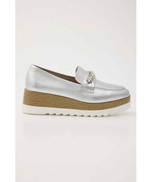 STACCATO（スタッカート）の「ｵｰﾘﾝﾍﾞﾙﾄﾌﾟﾗｯﾄﾌｫｰﾑ（ローファー・レディース・ブラック/シルバー・22.5cm/23.0cm/23.5cm/24.0cm/24.5cm）」の15枚目の写真