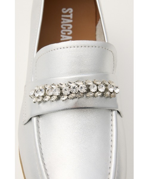 STACCATO（スタッカート）の「ｵｰﾘﾝﾍﾞﾙﾄﾌﾟﾗｯﾄﾌｫｰﾑ（ローファー・レディース・ブラック/シルバー・22.5cm/23.0cm/23.5cm/24.0cm/24.5cm）」の20枚目の写真