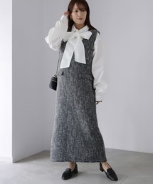 Riberry | ツイードジャンパースカート(ジャンパースカート)