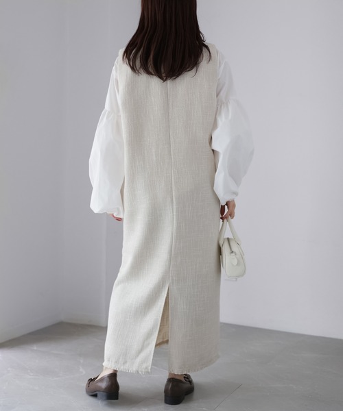 Riberry（リベリー）の「ツイードジャンパースカート（ジャンパースカート・レディース・アイボリー/ブラック・FREE）」の12枚目の写真