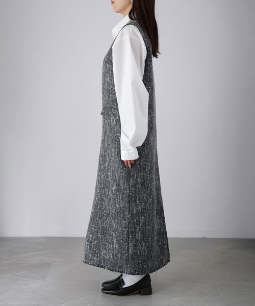Riberry（リベリー）の「ツイードジャンパースカート（ジャンパースカート・レディース・アイボリー/ブラック・FREE）」の20枚目の写真