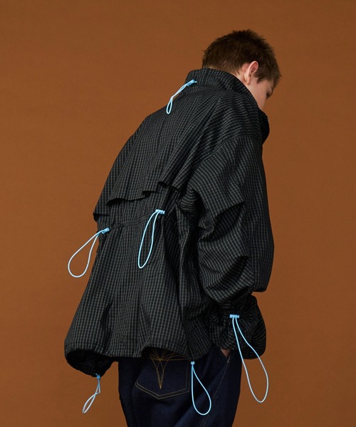 【UNISEX】CORD DESIGN CHECK BLOUSON/コードデザインチェックブルゾン