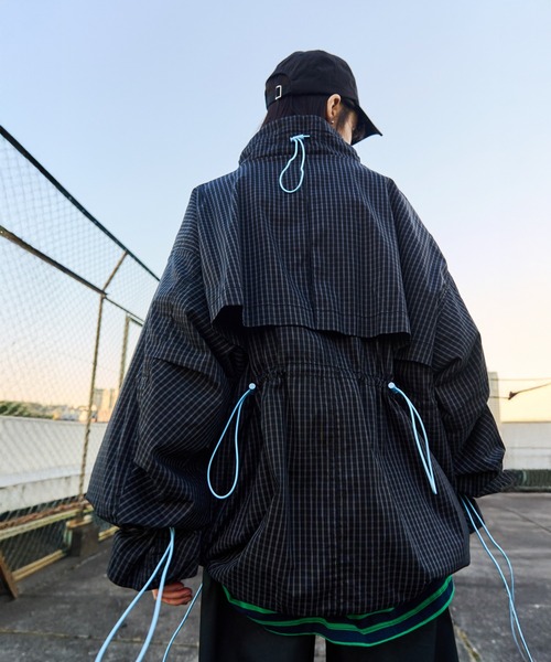 【UNISEX】CORD DESIGN CHECK BLOUSON/コードデザインチェックブルゾン