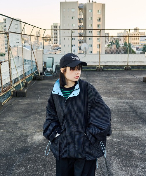 【UNISEX】CORD DESIGN CHECK BLOUSON/コードデザインチェックブルゾン