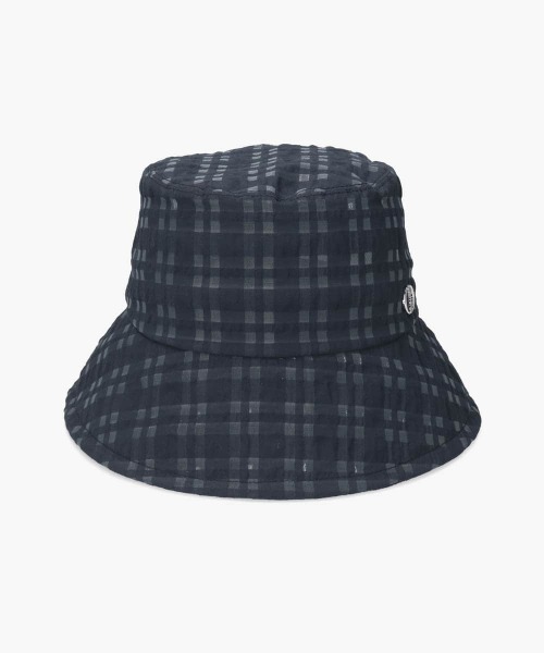 Chapeau d' O(シャポードオー)の「Chapeau d' O Check Sheer Bucket / シャポードオー(ハット・レディース・ネイビー/ホワイト/レッド・M/57.5cm)」の12枚目の写真