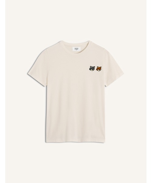 Maison Kitsune(メゾンキツネ)の「DOUBLE FOX HEAD REGULAR TEE-SHIRT(Tシャツ/カットソー・レディース・ホワイト系その他/ブラック/スモークピンク・M/XS/XL/S/L)」の4枚目の写真