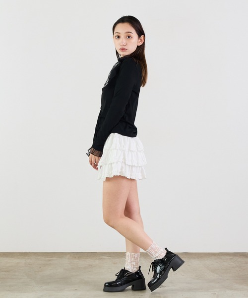 Siel(シエル)の「シアリボンタイカットソー(Tシャツ/カットソー・レディース・グレー/ブラック/ホワイト・FREE)」の22枚目の写真