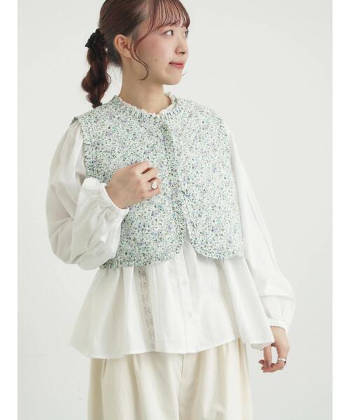 TSUHARU by Samansa Mos2（ツハルバイサマンサモスモス）の「【LIBERTY】BEATRICE柄キルトベスト（ベスト・レディース・ラベンダー/ピンク・F）」の10枚目の写真