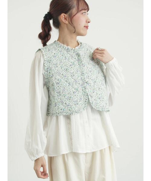 TSUHARU by Samansa Mos2（ツハルバイサマンサモスモス）の「【LIBERTY】BEATRICE柄キルトベスト（ベスト・レディース・ラベンダー/ピンク・F）」の12枚目の写真