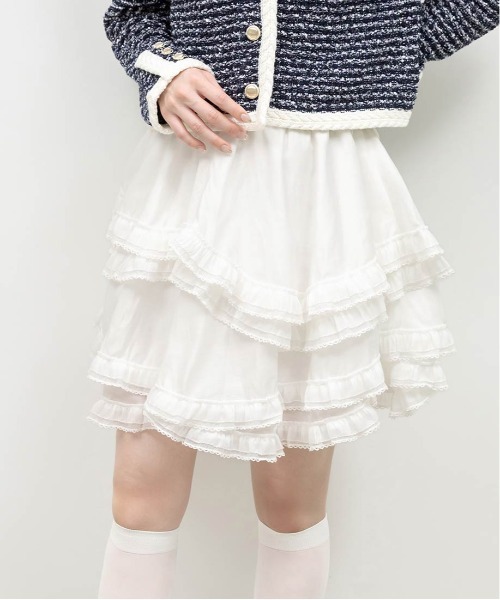 RANDA（ランダ）の「イレヘムレースミニスカート（スカート・レディース・ホワイト/アイボリー・0/1）」の6枚目の写真