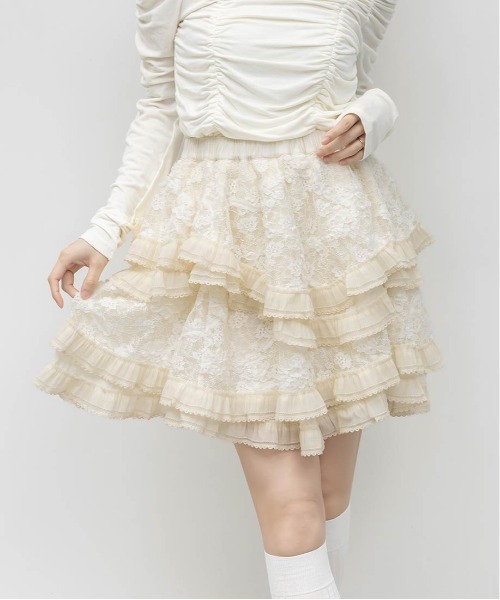 RANDA（ランダ）の「イレヘムレースミニスカート（スカート・レディース・ホワイト/アイボリー・0/1）」の15枚目の写真