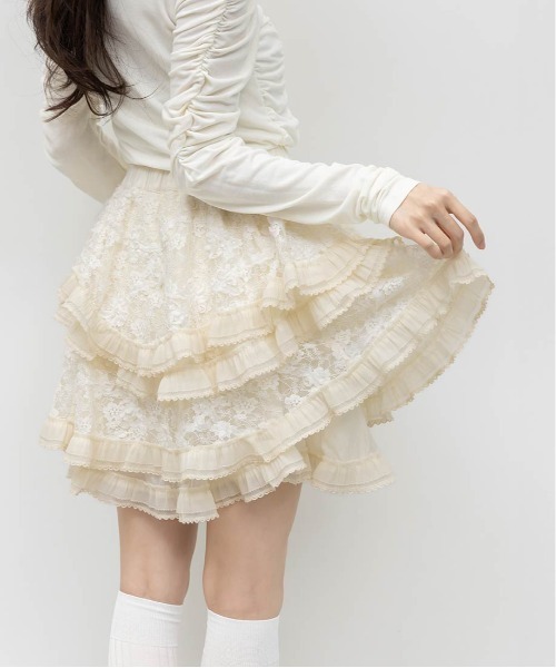 RANDA（ランダ）の「イレヘムレースミニスカート（スカート・レディース・ホワイト/アイボリー・0/1）」の16枚目の写真