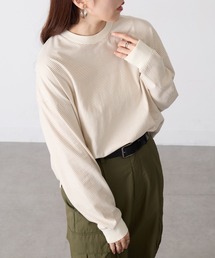 【Healthknit】26SS Nallow Border Jersey Side Slit Crewneck L/S 51056