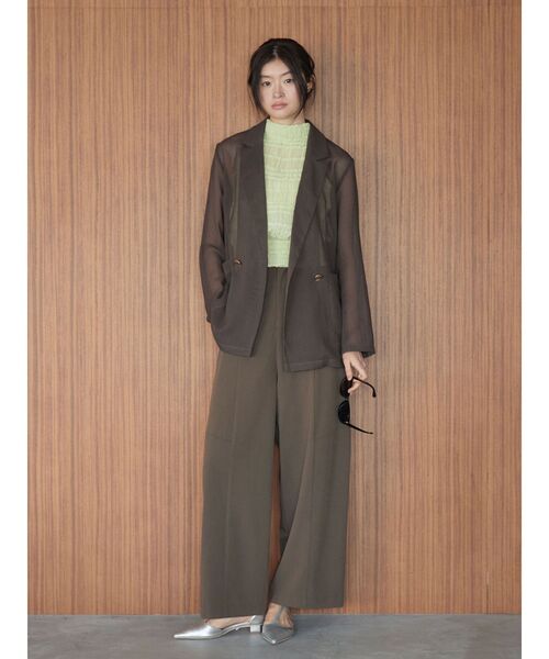 LAGUNAMOON（ラグナムーン）の「メッシュダブルテーラードジャケット（テーラードジャケット・レディース・ブラック/アイボリー/ブラウン・FREE）」の19枚目の写真