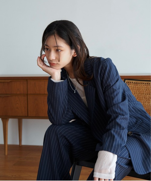 stripe jacket set up（スーツセット）｜My shawty（マイシャウティー 