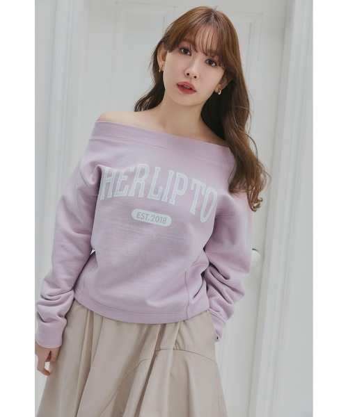 Her lip to スウェット エンブロリダリーポロ Classic Cherry Sweatshirt