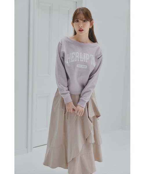 Her lip to(ハーリップトゥー)の「HLT Logo Two-Way Sweatshirt(スウェット・レディース・モーブ系/セージグリーン/ベージュ系・FREE)」の20枚目の写真