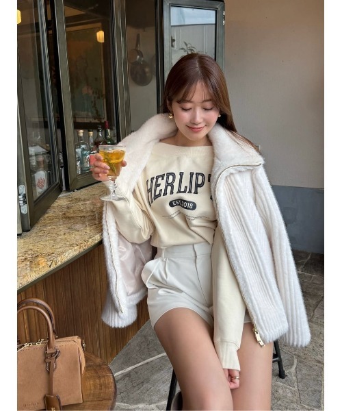 Her lip to（ハーリップトゥー）の「HLT Logo Two-Way Sweatshirt