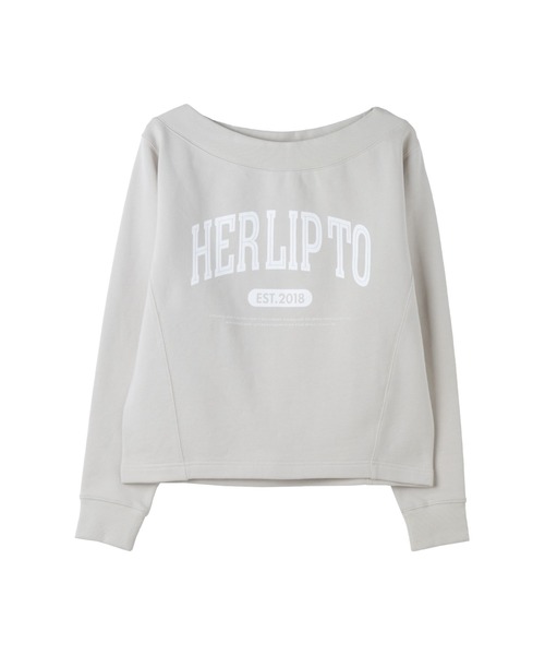 Her lip to(ハーリップトゥー)の「HLT Logo Two-Way Sweatshirt(スウェット・レディース・モーブ系/セージグリーン/ベージュ系・FREE)」の7枚目の写真
