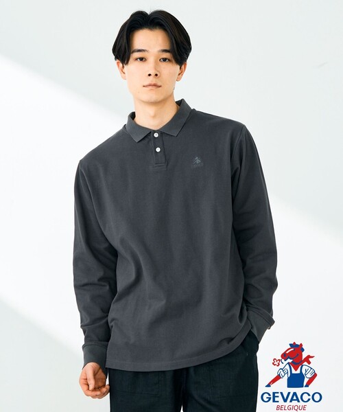 GEVACO（ゲバコ）の「【GEVACO/ゲバコ】ロングスリーブ ポロシャツ（ポロシャツ・メンズ・チャコールグレー/ブラック/ブルー・M/L）」の3枚目の写真
