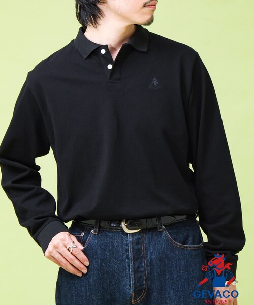 GEVACO（ゲバコ）の「【GEVACO/ゲバコ】ロングスリーブ ポロシャツ（ポロシャツ・メンズ・チャコールグレー/ブラック/ブルー・M/L）」の2枚目の写真