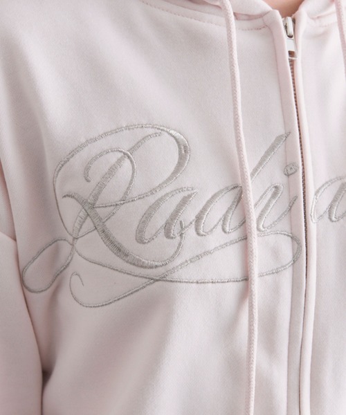 OLIVE des OLIVE（オリーブデオリーブ）の「裾フリルZIPパーカー（パーカー・レディース・ピンク/ブラック/オフホワイト/トップグレー・FREE）」の10枚目の写真