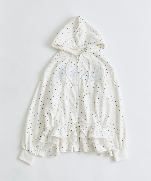 OLIVE des OLIVE（オリーブデオリーブ）の「裾フリルZIPパーカー（パーカー・レディース・ピンク/ブラック/オフホワイト/トップグレー・FREE）」の22枚目の写真