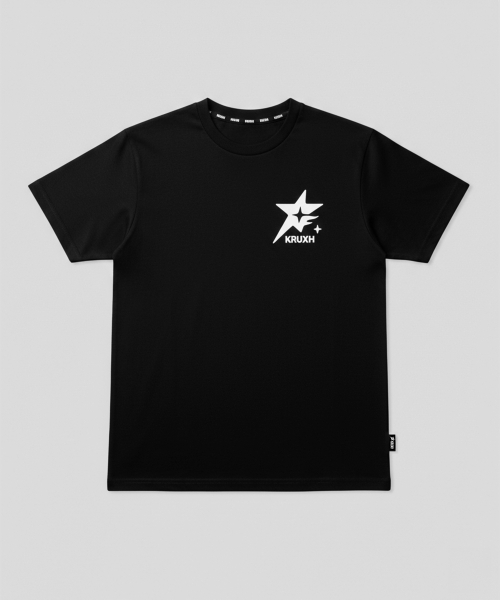 KRUXH(クルクス)の「スローガン スター セミオーバーフィット 半袖Tシャツ ブラック(Tシャツ/カットソー・レディース・その他・1/2/3)」の3枚目の写真