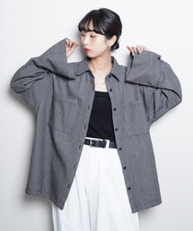 デニムストライプシャツ