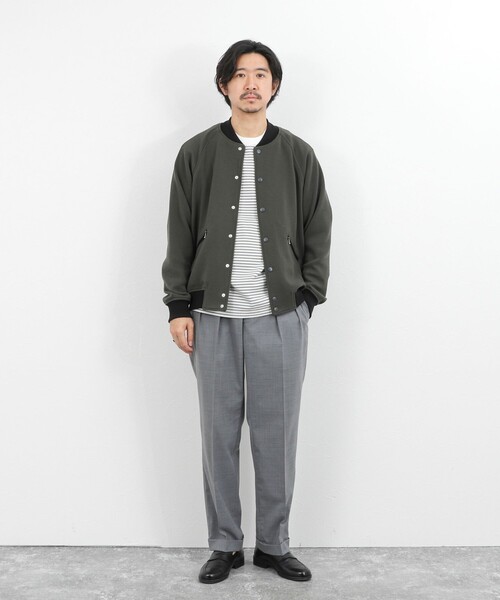 NOLLEY’S(ノーリーズ)の「オーバーサイズ カットスタジャン 26SS(ブルゾン・メンズ・チャコールグレー/ブラック・M/L/XL/S)」の11枚目の写真