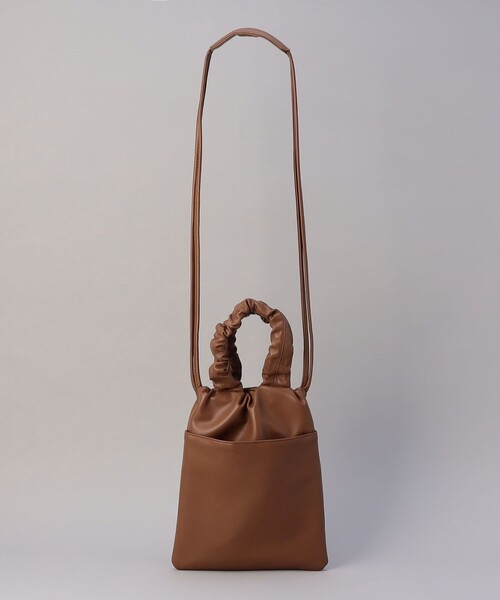 coen（コーエン）の「2wayギャザーハンドル巾着ショルダーバッグ（ショルダーバッグ・レディース・オフホワイト/ブラック/ブラウン・FREE）」の8枚目の写真