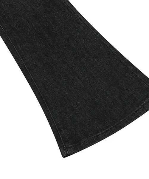 MUCENT(ムセント)の「◇MUCENT◇ブランド直輸入正規品/スレイト ブーツ カット デニム パンツ SLAITE BOOTS CUT DENIM PANTS(デニムパンツ・レディース・ブラック・M/S)」の5枚目の写真