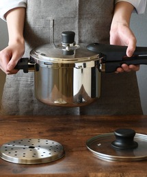 PEARL LIFE（パールライフ）の「NEW普段使いの圧力鍋3.0L(ガラス蓋・目皿付)（鍋/フライパン）」