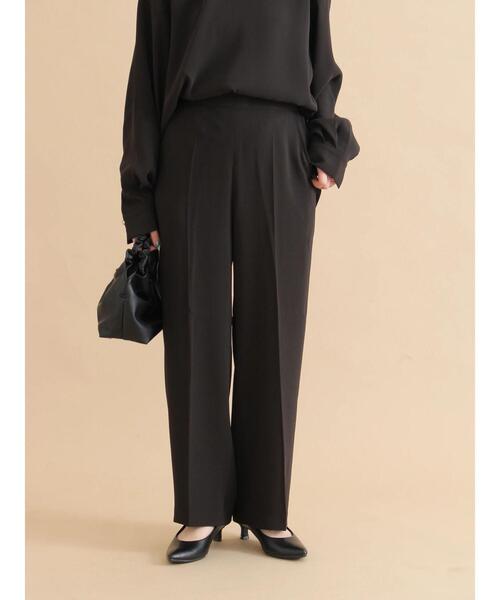 sm2rhythm（サマンサモスモスリズム）の「セミワイドパンツ【セットアップ可】（その他パンツ・レディース・ブラック/ライトベージュ・L/M）」の2枚目の写真