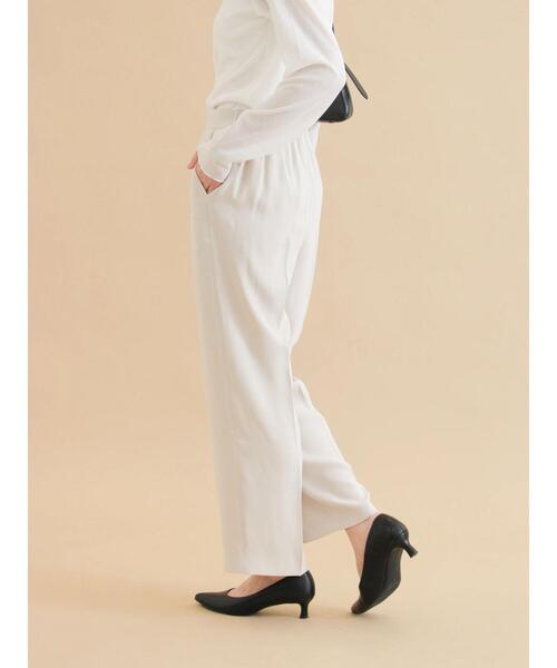 sm2rhythm（サマンサモスモスリズム）の「セミワイドパンツ【セットアップ可】（その他パンツ・レディース・ブラック/ライトベージュ・L/M）」の3枚目の写真