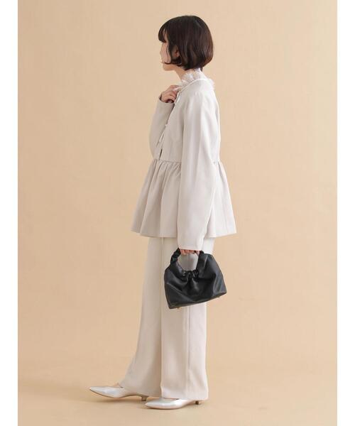 sm2rhythm（サマンサモスモスリズム）の「セミワイドパンツ【セットアップ可】（その他パンツ・レディース・ブラック/ライトベージュ・L/M）」の5枚目の写真