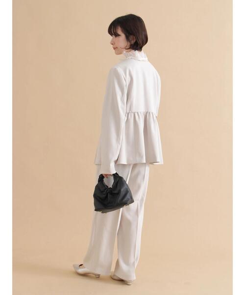 sm2rhythm（サマンサモスモスリズム）の「セミワイドパンツ【セットアップ可】（その他パンツ・レディース・ブラック/ライトベージュ・L/M）」の6枚目の写真