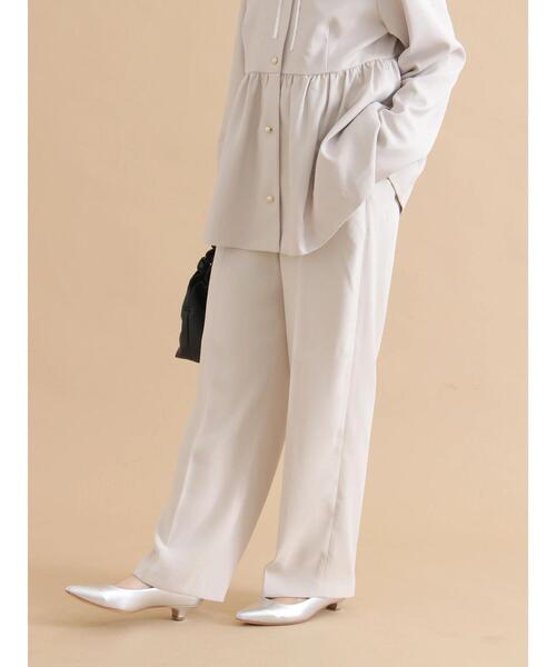 sm2rhythm（サマンサモスモスリズム）の「セミワイドパンツ【セットアップ可】（その他パンツ・レディース・ブラック/ライトベージュ・L/M）」の9枚目の写真