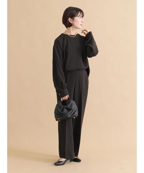 sm2rhythm（サマンサモスモスリズム）の「セミワイドパンツ【セットアップ可】（その他パンツ・レディース・ブラック/ライトベージュ・L/M）」の15枚目の写真