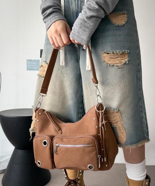 WEGO(ウィゴー)の「WEGO/【26年春新作】BIGハトメ2wayショルダー(ショルダーバッグ・レディース・ブラック系その他/ブラック/ワイン/ライトグレー/ホワイト/キャメル・FREE)」の17枚目の写真