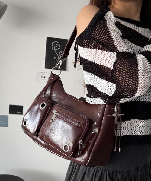 WEGO(ウィゴー)の「WEGO/【26年春新作】BIGハトメ2wayショルダー(ショルダーバッグ・レディース・ブラック系その他/ブラック/ワイン/ライトグレー/ホワイト/キャメル・FREE)」の18枚目の写真