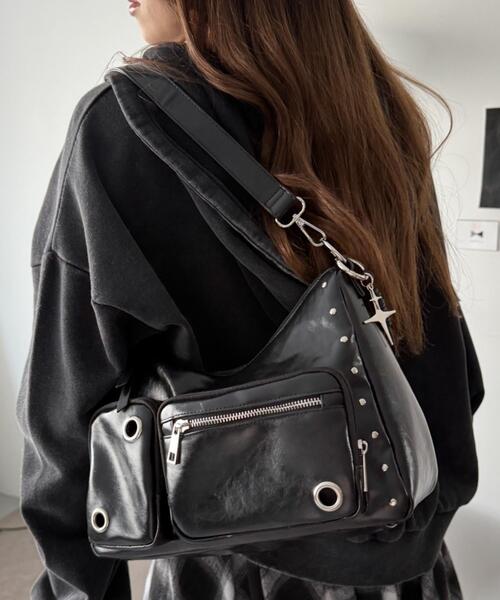 WEGO(ウィゴー)の「WEGO/【26年春新作】BIGハトメ2wayショルダー(ショルダーバッグ・レディース・ブラック系その他/ブラック/ワイン/ライトグレー/ホワイト/キャメル・FREE)」の1枚目の写真